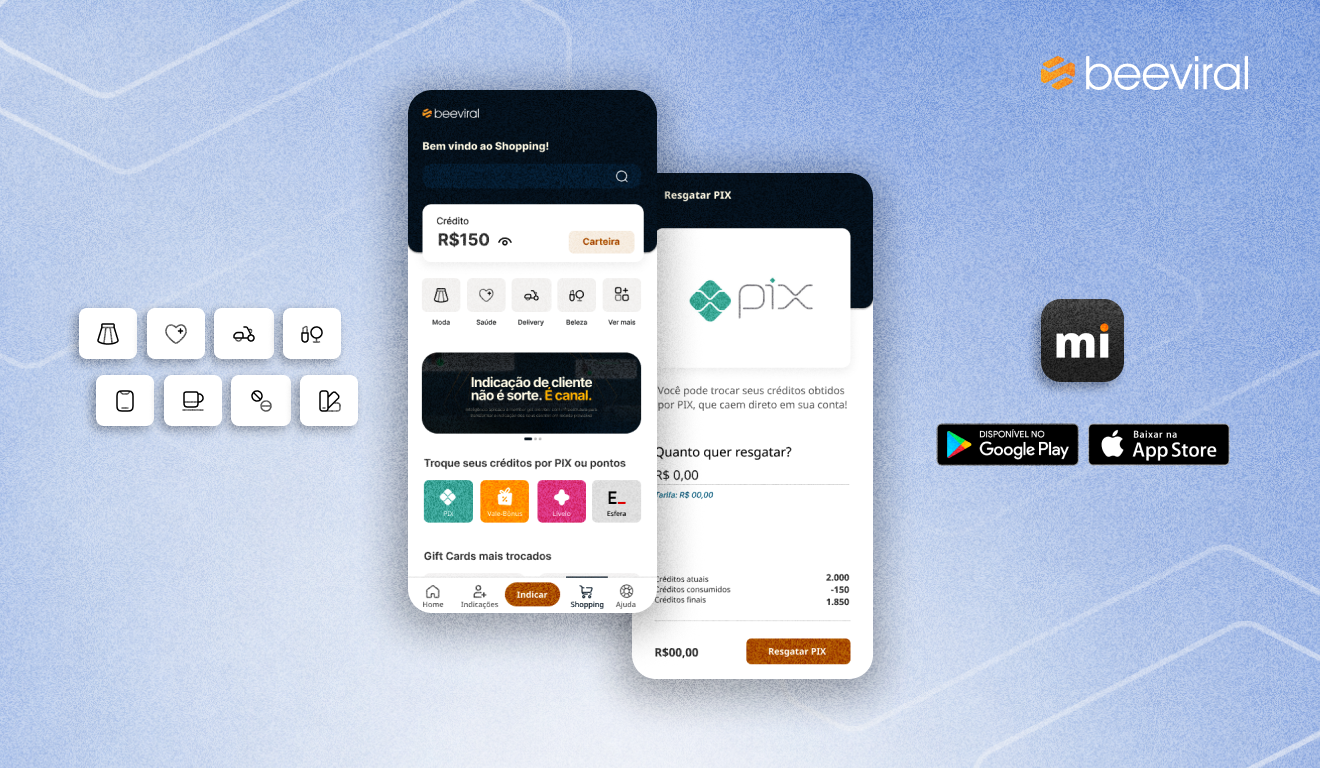 Shopping de Recompensas da Beeviral: transforme o CAC em poder de compra para quem indica