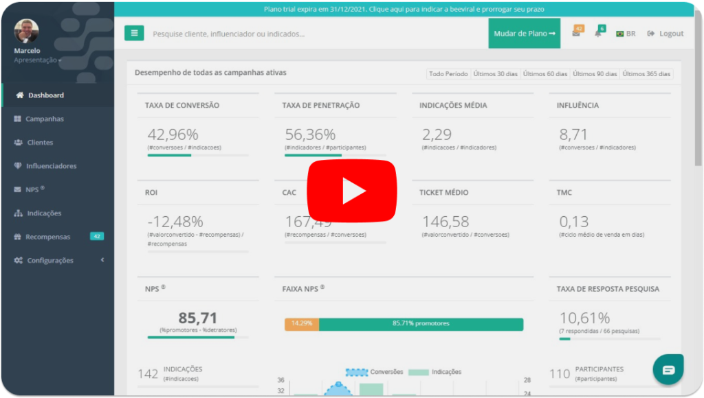 link para video de demonstracao da beeviral